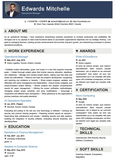 Resume benefits
