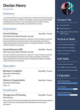 Customize sections to suit your story