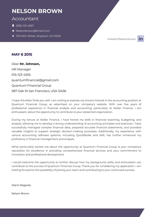 Problem–Solution Cover Letter Format Resume